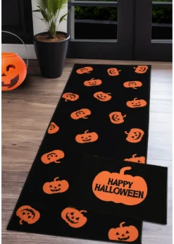 Homemaker Halloween Pumpkin Doormat and Runner