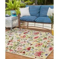 Homemaker Indoor Outdoor Floral Rug