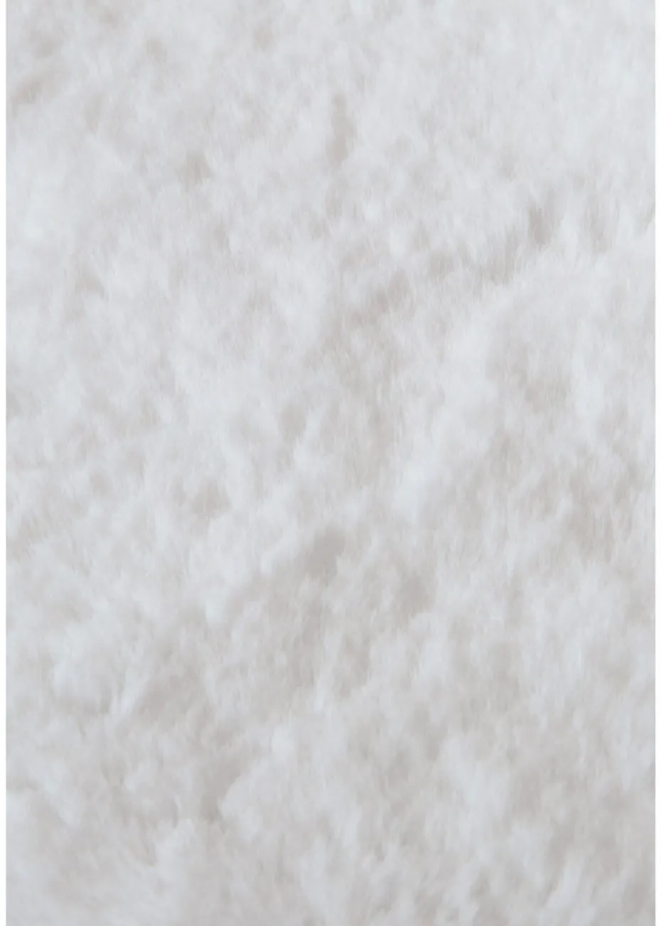 Homemaker Ivory Luxury Fur Quad Rug