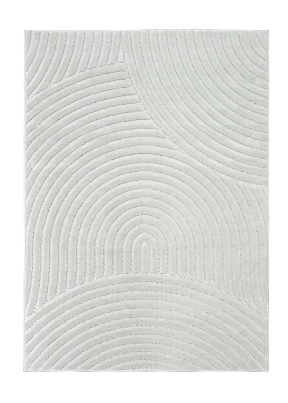 Homemaker Malmo White Curves Rug