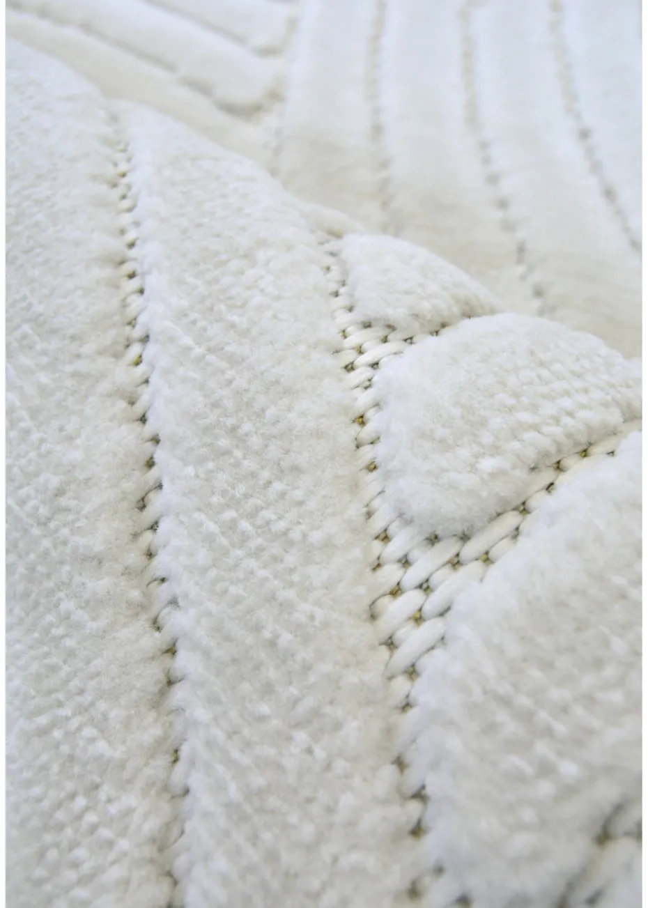 Homemaker Malmo White Curves Rug