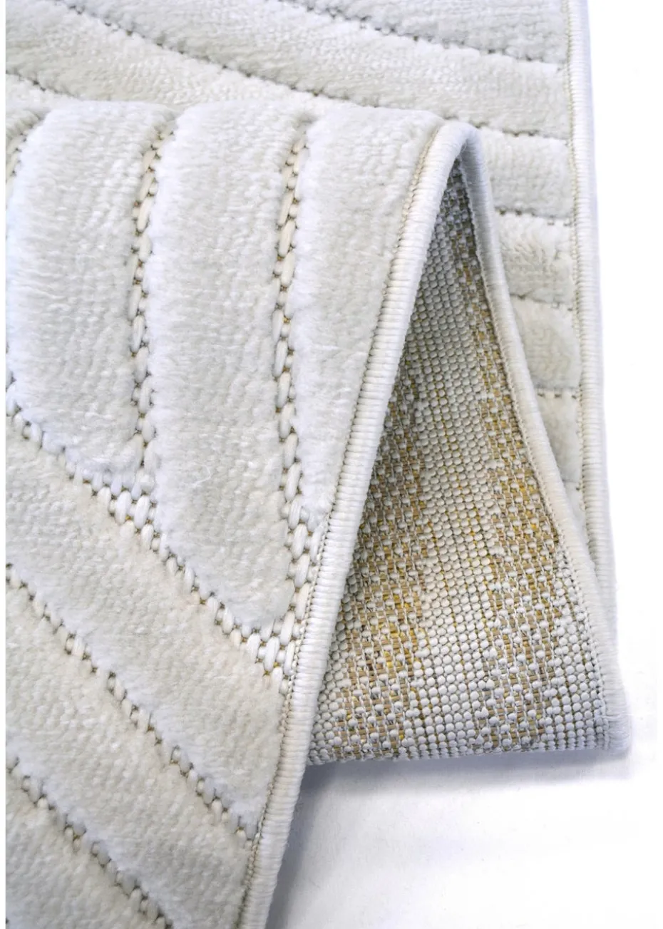 Homemaker Malmo White Curves Rug