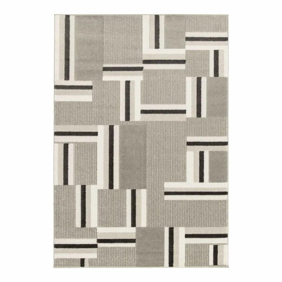 Homemaker Milan Grey/Stone/Cream Blocks Rug