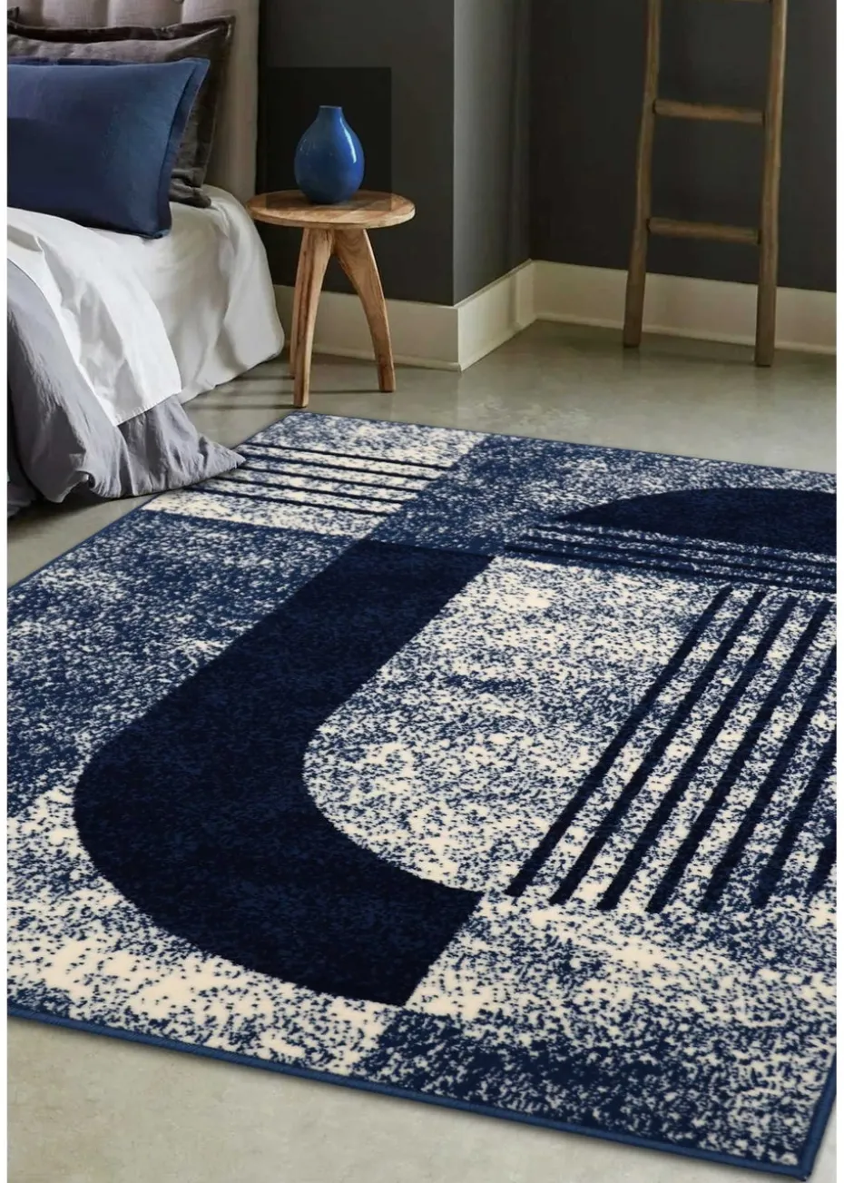 Homemaker Modern Geo Navy/Gold Rug