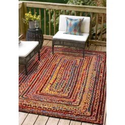 Homemaker Multicolour Border Rug