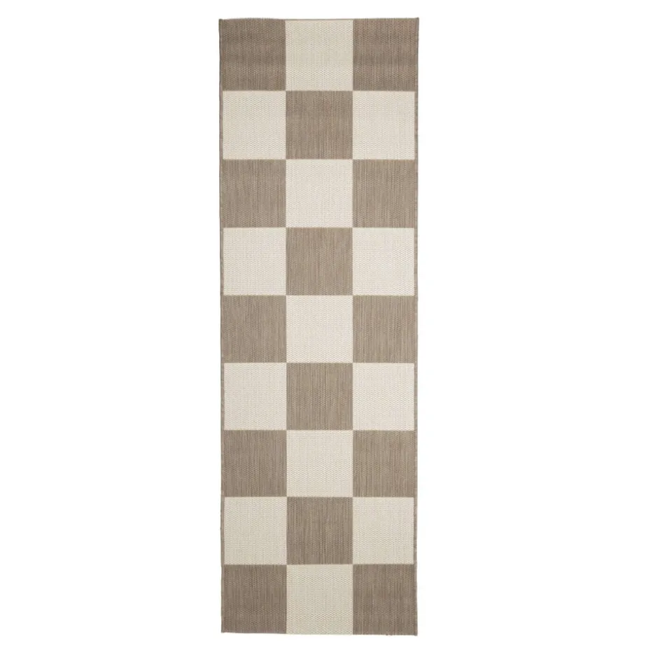 Homemaker Natural Chequer Runner Rug