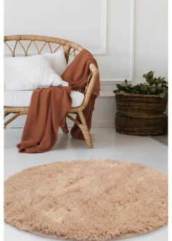 Homemaker Natural Softwashable Circle Rug