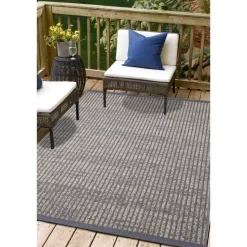 Homemaker Navy Hatch Design Rug