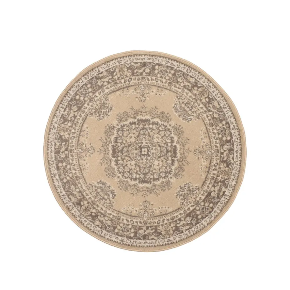 Homemaker Traditional Natural Round Rug