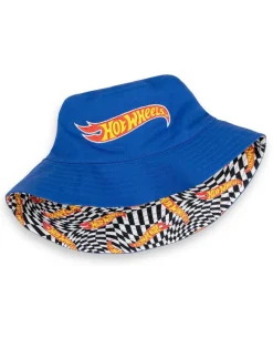 Hot Wheels Blue Logo & Checkerboard Reversible Bucket Hat