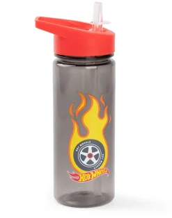 Hot Wheels Checkerboard Flame Kids Black 4 Piece Backpack Set