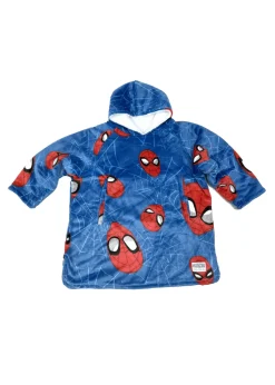 HUGZEE Kids Spiderman Heads Up Wearble Hooded Throw