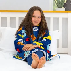 HUGZEE Pokemon Badges Wearable Hooded Fleece