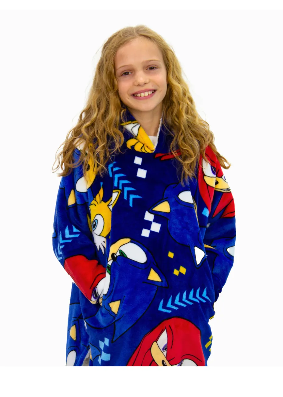 HUGZEE Sonic Bounce Hooded Wearable Throw