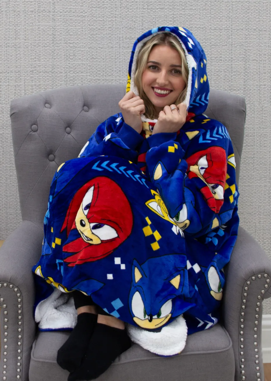 HUGZEE Sonic Bounce Hooded Wearable Throw