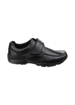 Hush Puppies Black Freddy 2 Senior School Shoe