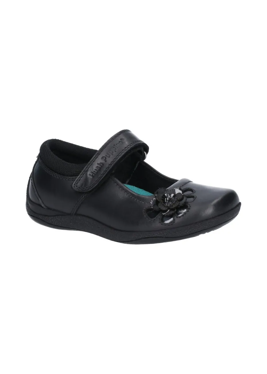 Hush Puppies Black Jessica Senior School Shoe