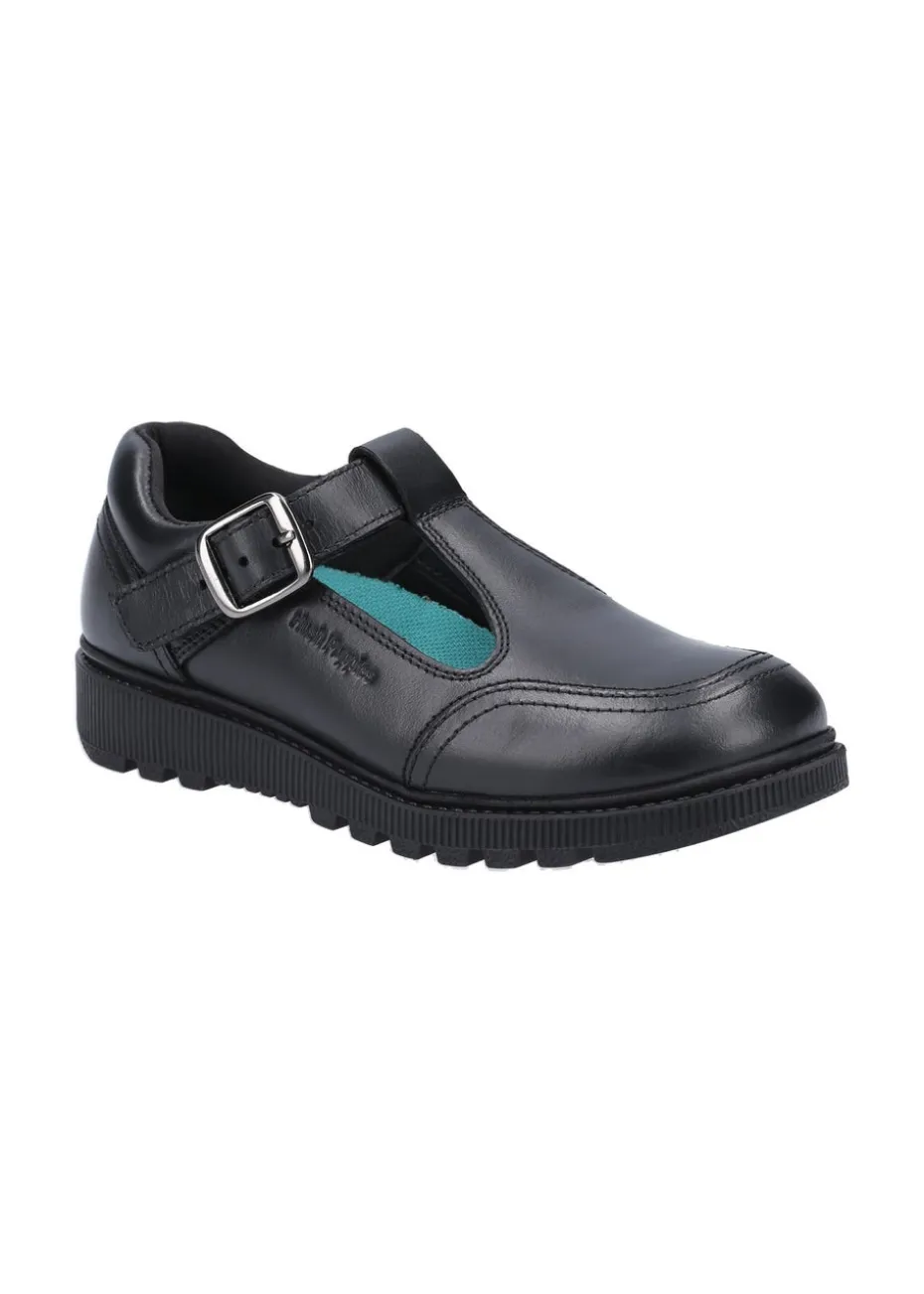 Hush Puppies Black Kerry Senior School Shoe