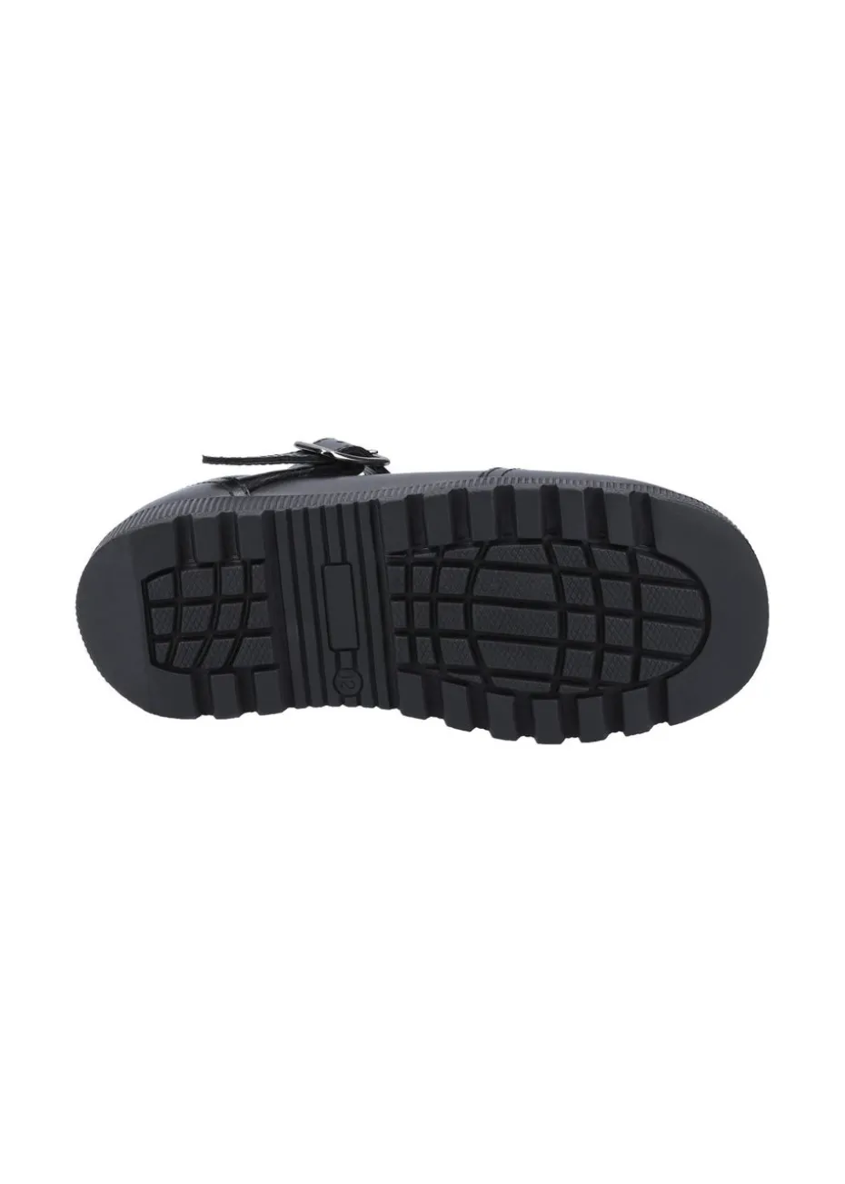 Hush Puppies Black Kerry Senior School Shoe