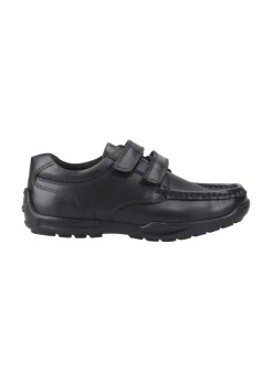 Hush Puppies Black Maddox Junior Touch Fastening Shoe