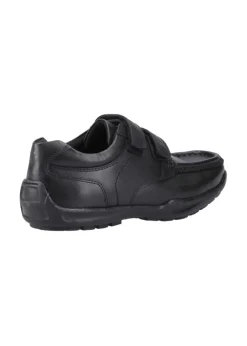 Hush Puppies Black Maddox Junior Touch Fastening Shoe