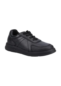 Hush Puppies Black Robert Senior Shoe