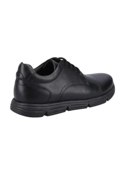 Hush Puppies Boys Black Adrian Senior School Shoes (Older 3-6)