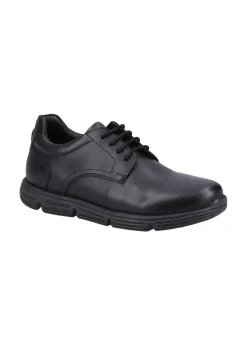 Hush Puppies Boys Black Adrian Senior School Shoes (Older 3-6)