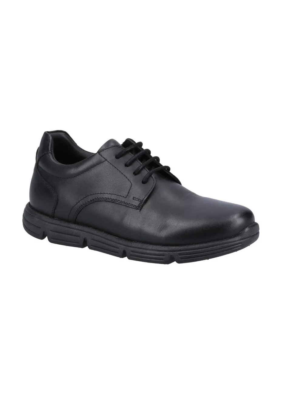 Hush Puppies Boys Black Adrian Senior School Shoes (Older 3-6)