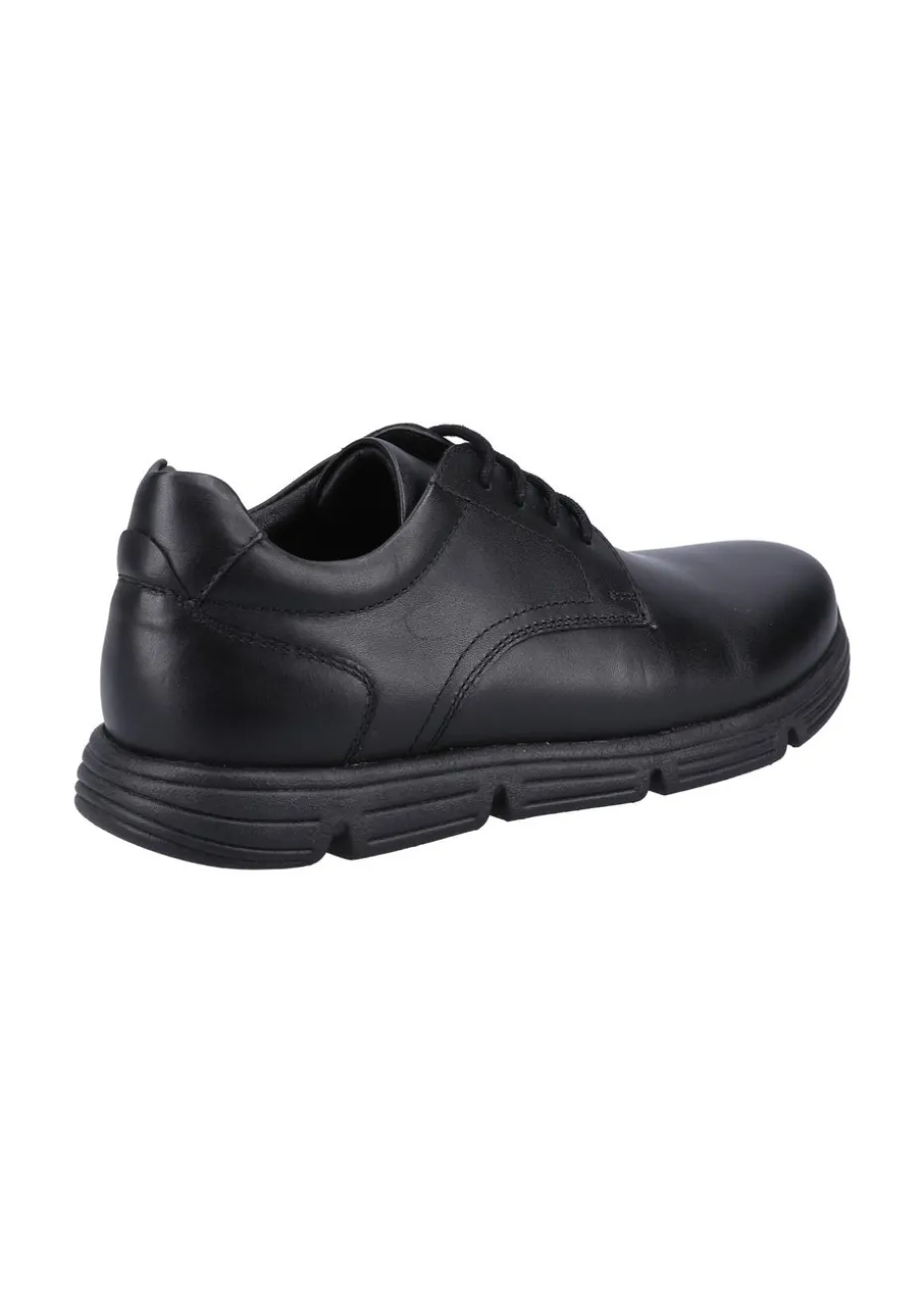 Hush Puppies Boys Black Adrian Senior School Shoes (Older 3-6)