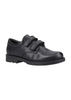 Hush Puppies Boys Black Barry Senior School Shoes (Older 3-6)