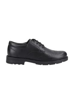 Hush Puppies Boys Black Brian Senior School Shoes (Older 3-6)