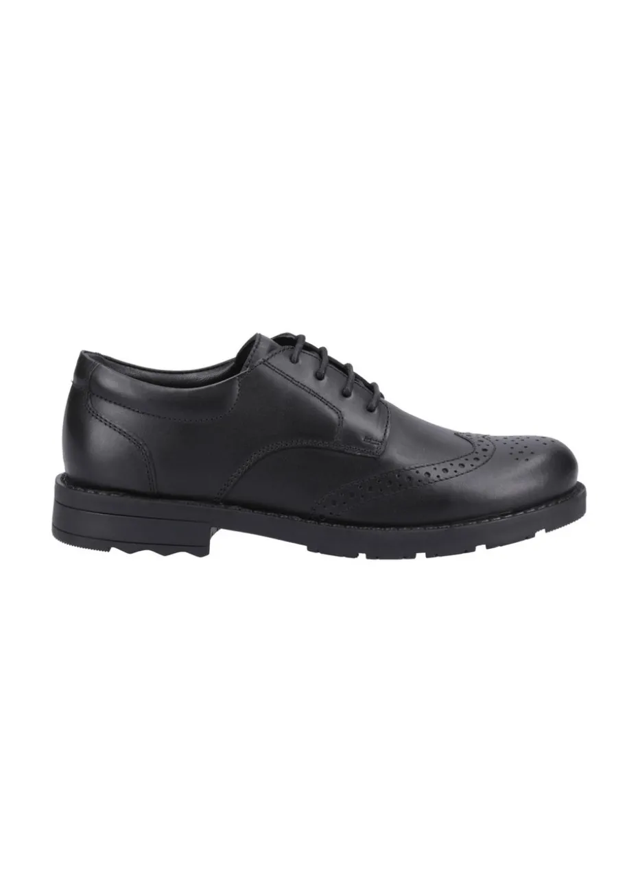 Hush Puppies Boys Black Brian Senior School Shoes (Older 3-6)