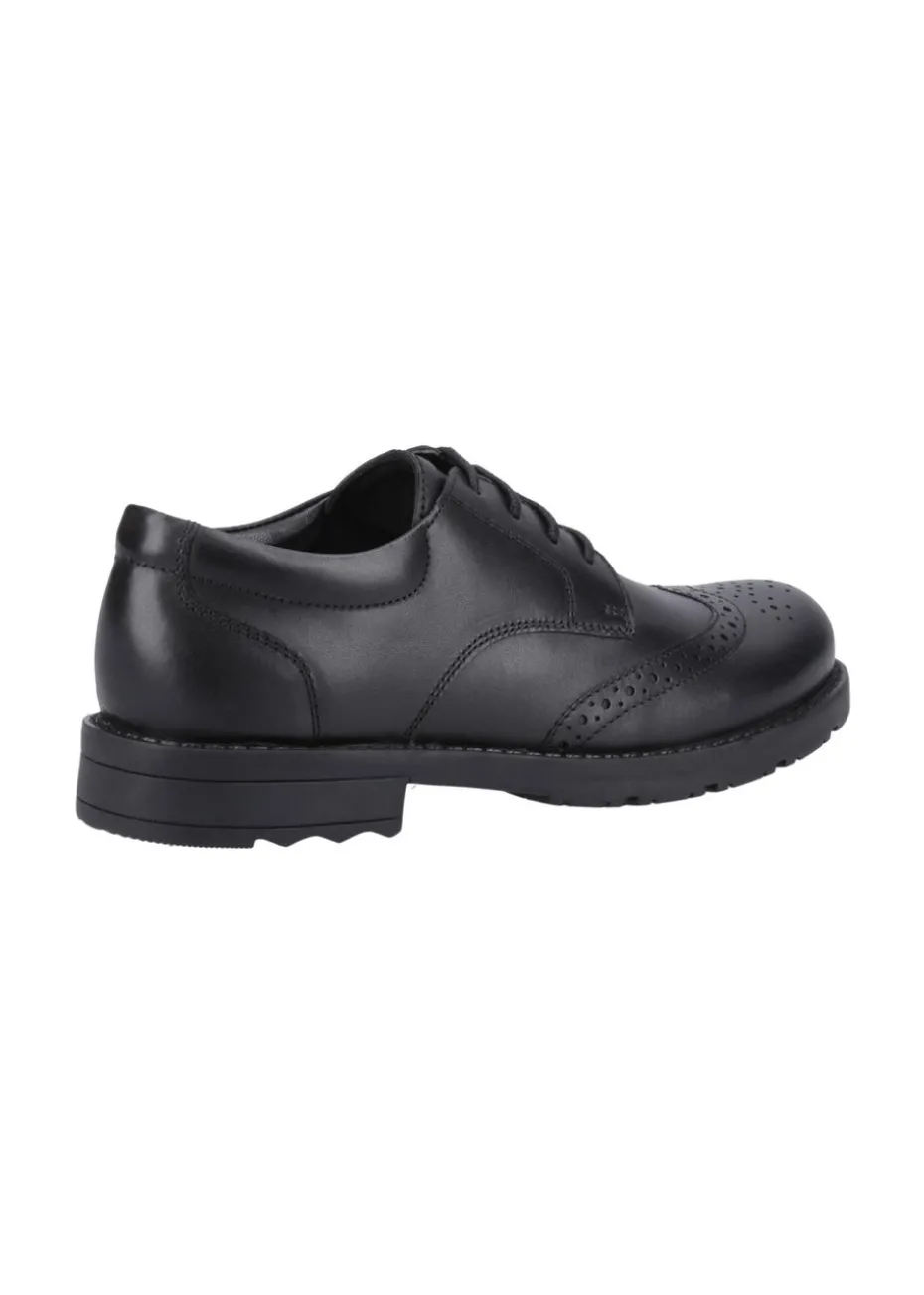Hush Puppies Boys Black Brian Senior School Shoes (Older 3-6)
