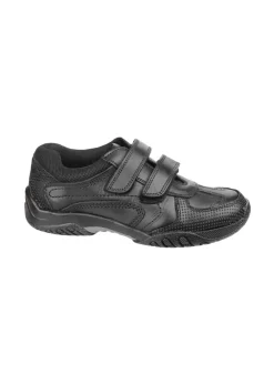 Hush Puppies Boys Black Jezza Junior School Shoes (Younger 10-Older 2.5)