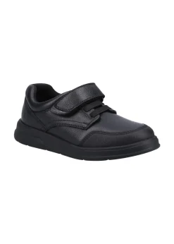 Hush Puppies Boys Black Rowan Jnr School Shoes (Younger 10 - Older 2)