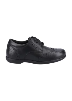 Hush Puppies Girls Black Bridget Snr School Shoes (Older 3-5)