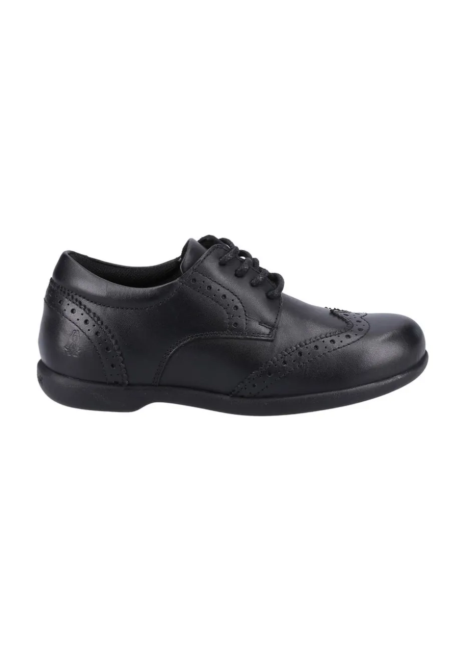 Hush Puppies Girls Black Bridget Snr School Shoes (Older 3-5)