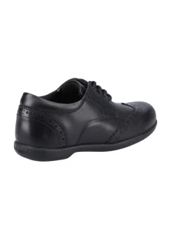 Hush Puppies Girls Black Bridget Snr School Shoes (Older 3-5)