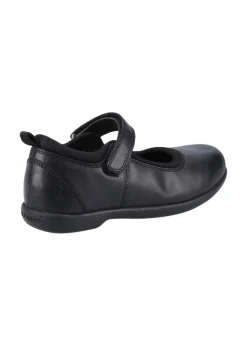 Hush Puppies Girls Black Bianca Jnr School Shoes (Younger 10- Older 2)