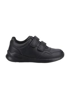 Hush Puppies Unisex Black Marling Easy Junior School Shoes (Younger 10 - Older 2)