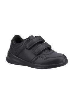 Hush Puppies Unisex Black Marling Easy Junior School Shoes (Younger 10 - Older 2)