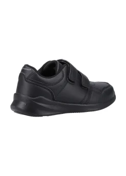 Hush Puppies Unisex Black Marling Easy Junior School Shoes (Younger 10 - Older 2)