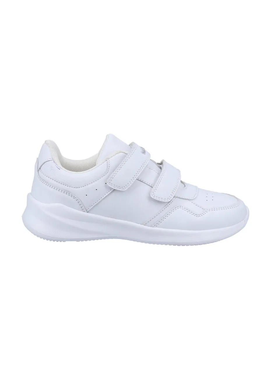 Hush Puppies Unisex White Marling Easy Senior School Shoes (Older 3-5)