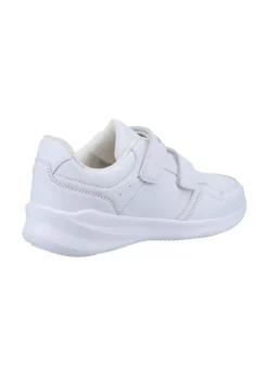 Hush Puppies Unisex White Marling Easy Senior School Shoes (Older 3-5)