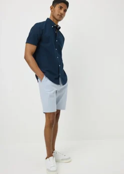 Ice Blue Slim Fit Chino Shorts