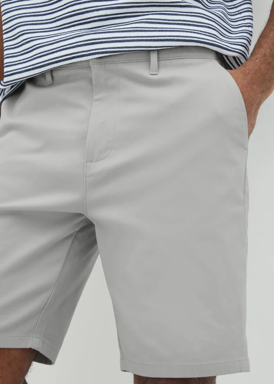 Ice Grey Slim Fit Chino Shorts