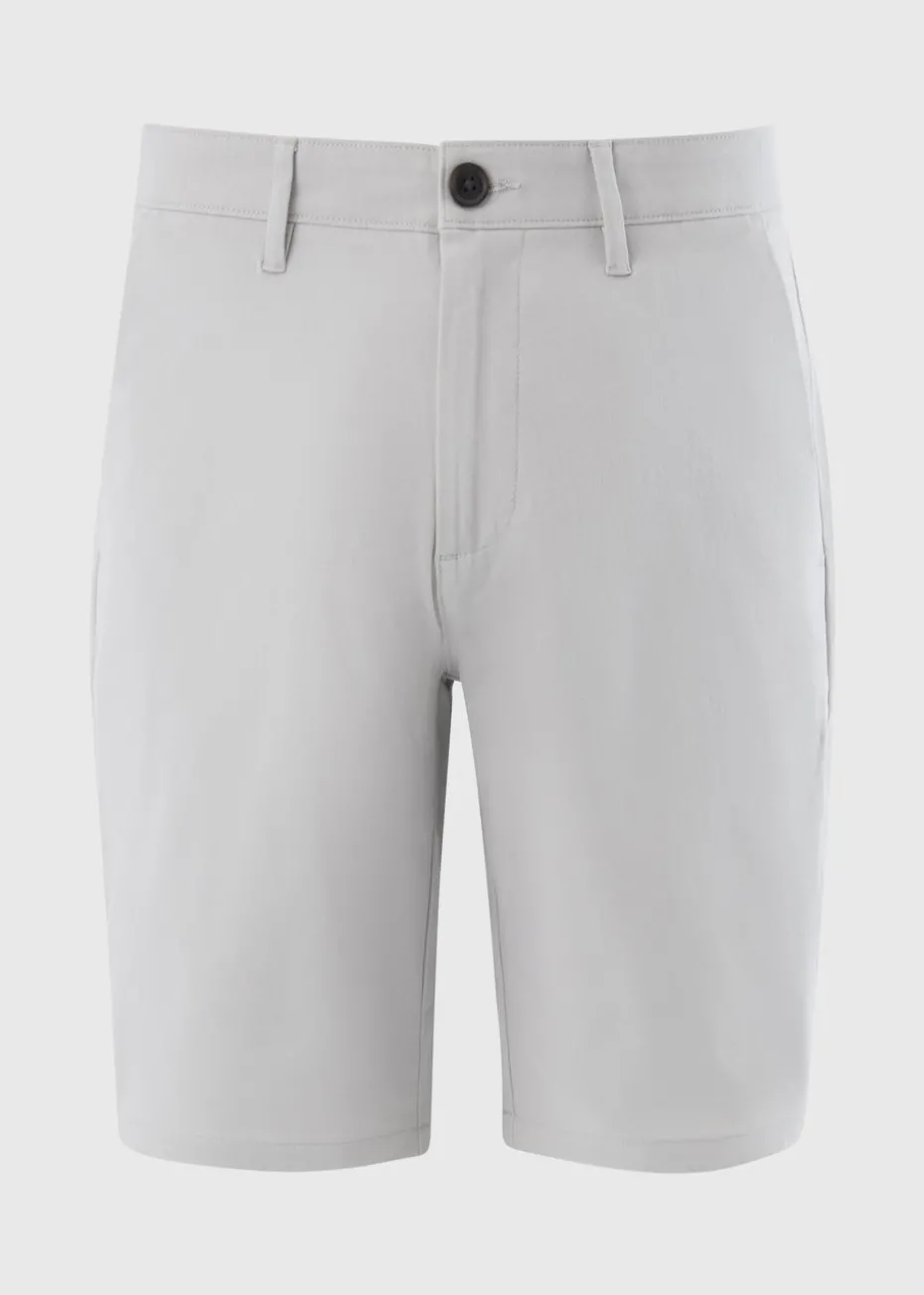 Ice Grey Straight Fit Chino Shorts