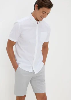 Ice Grey Straight Fit Chino Shorts