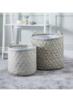 Ickle Bubba Light Grey Storage Baskets Cosmic Aura 2 Pack